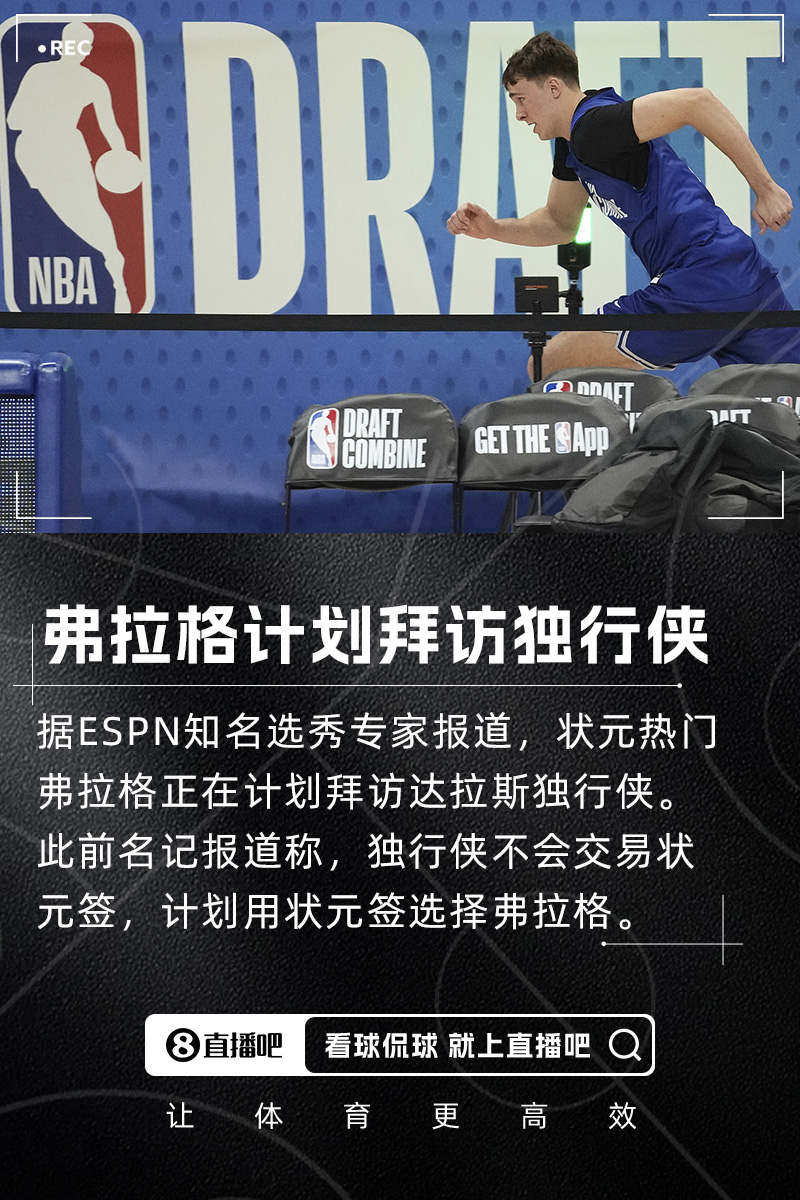 天才新星弗拉格锁定状元 独行侠成潜在下家引热议